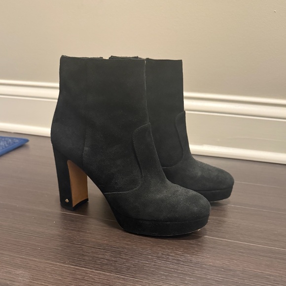 Kate Spade Barrett Platform Suede Boots in Black - Picture 2 of 5